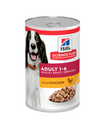 HILL'S Science Plan Canine Adult Chicken 24x370 g suaugusiems šunims su vištiena