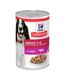 HILL'S Science Plan Canine Adult Beef 24 x 370 g – šlapias maistas suaugusiems šunims su jautiena