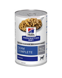 HILL'S Prescription Diet Canine Derm Complete šunų ėdalas, 24 vnt. po 370 g