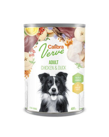 CALIBRA Dog Verve GF Adult Chicken & Duck 400 g be gūdis drėgna maistas su vištiena ir antis šunims