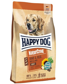 HAPPY DOG NaturCroq Rind & Reis 11 kg jautiena ir ryžiai, sausa maistas šunims