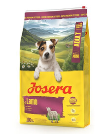 JOSERA Lamb Adult Mini 10 kg vienos rūšies baltymų maistas mažoms šunims + 2x900 g maisto NEMOKAMAI
