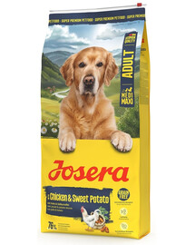 JOSERA Chicken with Sweet Potato Adult 2x12,5kg be grūdų maistas vidutinio ir didelio dydžio veislėms