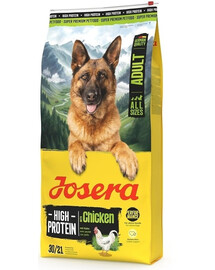 JOSERA High Protein Adult Chicken 12,5kg didelės energijos maistas sportiniams šunims + 2x900g maisto NEMOKAMAI