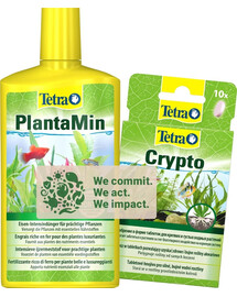TETRA trąšos akvariumo augalams PlantaMin 500 ml + Crypto 10 tabl. trąšos augalams ir šaknims NEMOKAMAI