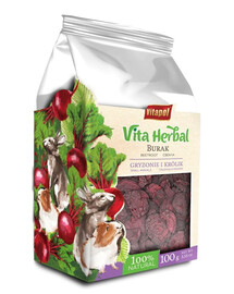 VITAPOL Vita Herbal Burokų džiovinti maistas graužikams ir triušiams 100 g