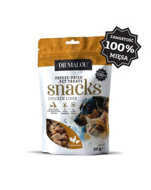 DR MALOU Vištienos kepenys liofilizuotos 50g skanėstai šunims ir katėms