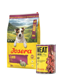 JOSERA Lamb Adult Mini 10 kg Vienos rūšies baltymų turintis maistas mažiesiems šunims + 800 g skardinė NEMOKAMAI
