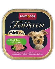 ANIMONDA Vom Feinsten Mini z wołowiną, kaczką i oregano 100g mokra karma dla psów małych ras