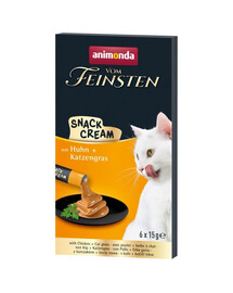 ANIMONDA Vom Feinsten Snack Cream su vištiena ir katžole 6x15g kreminė užkanda katėms