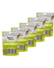 DOLINA NOTECI Smart Chews Brain & Focus Care 5x100g smegenų ir dėmesio funkcijų palaikymas, džiovinti skanėstai šunims