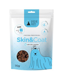 PAKA ZWIERZAKA PEPE Vet Funkciniai skanėstai Skin Coat 70g skanėstai, skirti odos ir kailio palaikymui šunims