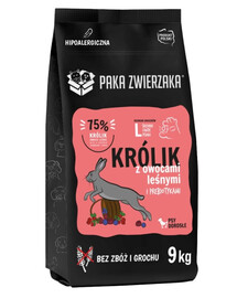 PAKA ZWIERZAKA Triušis su miško uogomis L 9 kg sauso maisto dideliems šunims