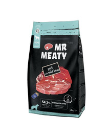 MR MEATY Dog Pork with Wild Boar XL 3 kg kiauliena su šernu, sausas maistas šunims
