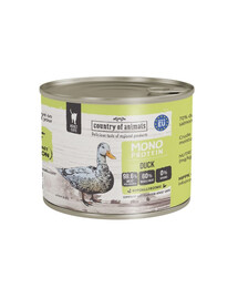 COUNTRY OF ANIMALS Cat Monoprotein Duck 200g antis, drėgnas maistas katėms