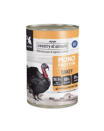 COUNTRY OF ANIMALS Kittens Monoprotein Turkey 400g kalakutiena , drėgnas maistas kačiukams