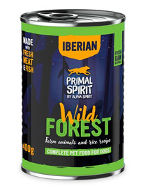 PRIMAL SPIRIT Iberian Wild Forest mokra karma dla psa 400g