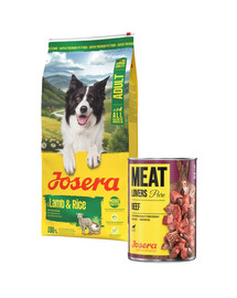 JOSERA Lamb and Rice Adult 12,5kg monoproteininis šunų ėdalas + 800 g skardinė NEMOKAMAI
