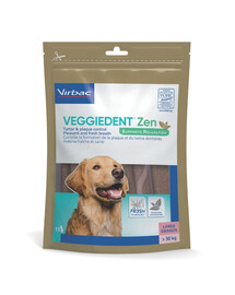 VIRBAC VeggieDent Zen L – Gryzaki dentystyczne i antystresowe dla dużych psów (powyżej 30 kg), 15 szt.