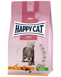 HAPPY CAT Junior Farm Duck antiena 8 kg (2 x 4 kg) be grūdų sausas maistas kačiukams