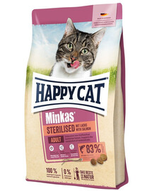 HAPPY CAT Minkas Sterilised Lachs 20 kg (2 x 10 kg) lašišos sausas maistas sterilizuotoms katėms