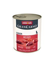 ANIMONDA GranCarno Junior kiauliena ir kalakutiena šuniukams 12×800 g