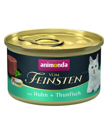 ANIMONDA Vom Feinsten Mousse su vištiena ir tunu , 24 x 85 g, kačių maistas