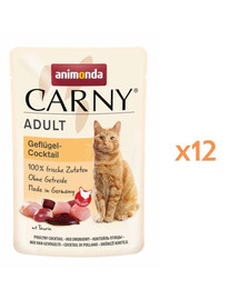 ANIMONDA Carny Adult Pouch Koktajl drobiowy 12x85g mokra karma dla kotów
