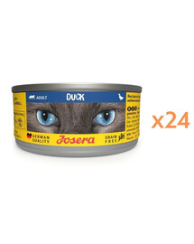 JOSERA Adult Duck 24x85g šlapias kačių maistas su antiena