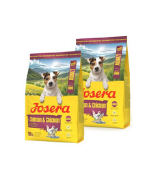JOSERA Mini Adult Salmon and Chicken 2x3kg be gluteninė sauso maisto dieta mažų veislių šunims