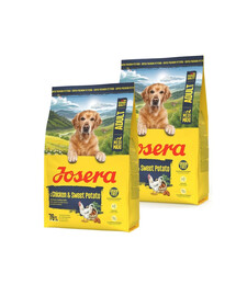 JOSERA Chicken with Sweet Potato Adult 2x3kg be grūdų pašaras vidutinio ir didelio dydžio veislėms