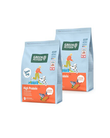 GREEN PETFOOD InsectDog with Salmon High Protein 2x3kg su vabzdžių baltymais ir lašiša aktyviems šunims