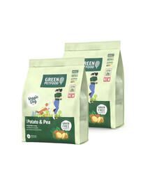 GREEN PETFOOD VeggieDog with Potato and Pea 2x3kg vegetariškas šunų maistas su bulvėmis ir žirniais