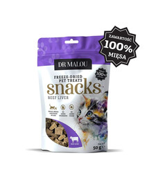 DR MALOU 100% liofilizuota jautienos kepenėlė, 2 x 50 g, skanėstai katėms