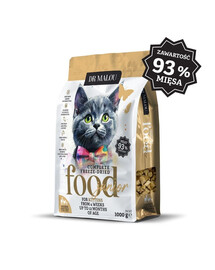 DR MALOU Kitten Liofilizuotas maistas „Vištiena su ožkos pienu ir kiaušinio tryniu“ – 2 x 1 kg sausas maistas kačiukams