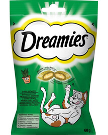 DREAMIES Traškūs kačių skanėstai su katžolės skoniu, 6 x 60 g