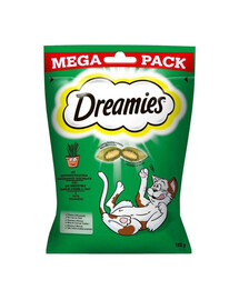 DREAMIES Mega Pack Traškūs kačių skanėstai su katės mėtos skoniu, 4 x 180 g