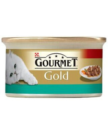 GOURMET Gold Lašiša ir vištiena kačių maisto padaže, 24 x 85 g