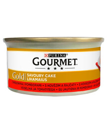 GOURMET Gold Savoury Cake su jautiena ir pomidorais 6x85 g