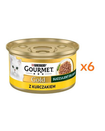 GOURMET Gold Adult Succulent Delights su vištiena 6x85g