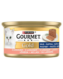 GOURMET Gold su lašiša 24x85g šlapias maistas katėms