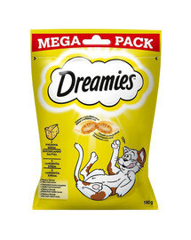 DREAMIES Mega Pack Traškūs sūrio skonio skanėstai katėms, 4 x 180 g