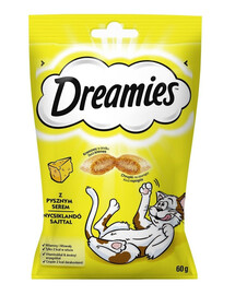 DREAMIES Traškūs sūrio skonio skanėstai katėms, 6 x 60 g
