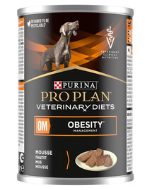 PURINA PRO PLAN Veterinary Diets Canine OM Obesity Management Mousse 12x400 g