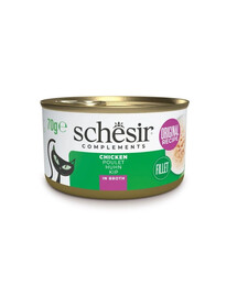 SCHESIR Vištiena su ryžiais katėms skirtame sultinyje, 6 x 70 g