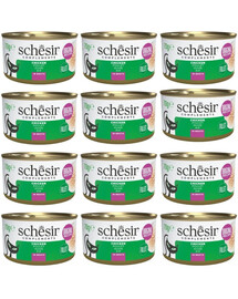 SCHESIR Vištiena su ryžiais katėms skirtame sultinyje, 12 x 70 g