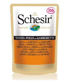 SCHESIR tunas su vištiena ir krevetėmis, 12 x 50 g