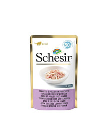 SCHESIR Tunžuvė su vištiena ir kumpiu, 6 x 50 g