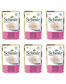 SCHESIR Vištiena su kumpiu – papildomas kačių maistas, 6 x 50 g