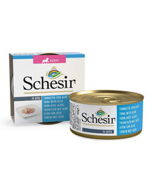 SCHESIR Tunas su alaviju šuniukams 6x150g